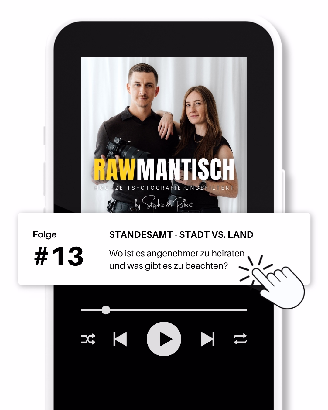 Podcast Rawmantisch – Hochzeitsfotografie ungefiltert auf Spotify, Apple Podcasts und Amazon Music